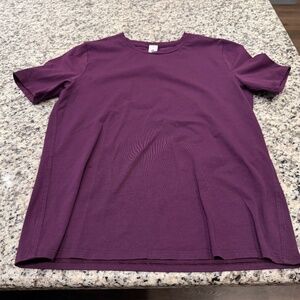 Lululemon Organic Cotton Straight-hem Crewneck T-Shirt in Dramatic Magenta - XS